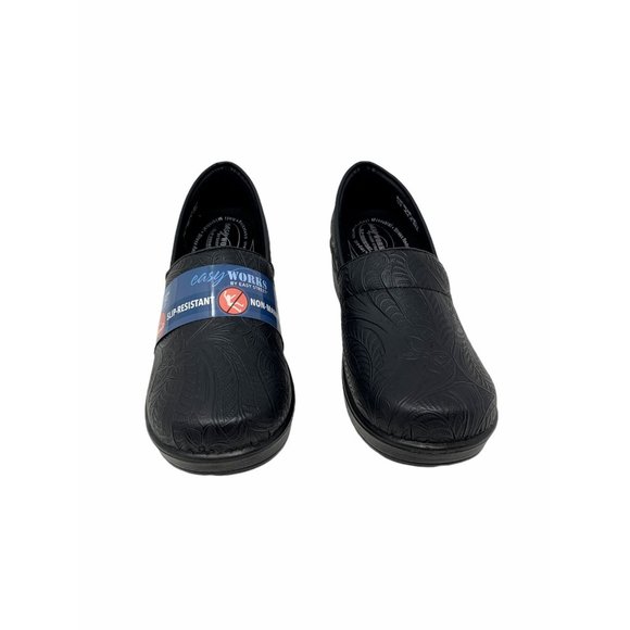 COPY - Easy Works Women's Lyndee Professional black clog shoes 11M - Picture 2 of 11